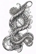 double helix connecting tattoo design idea
