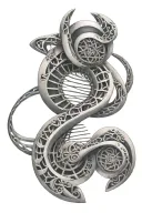 double helix connecting tattoo design idea