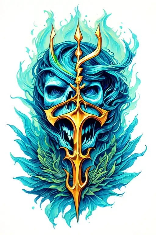 trident tattoo design idea
