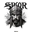 "Spqr " Coloseum and gladiator  tattoo design idea