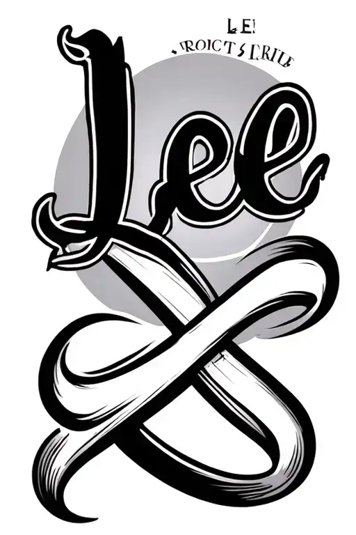 "Lee" Infinity Symbol with names tattoo design idea