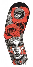 comic book tattoo design idea