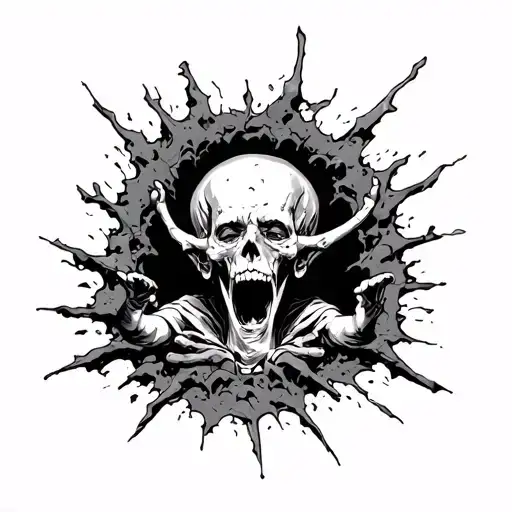 biblical all 7 deadly sins trying to escape a hole tattoo design idea