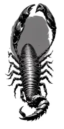 scorpion emerging tattoo design idea