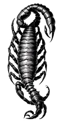 scorpion emerging tattoo design idea