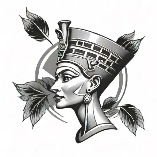 nefertiti tattoo design idea