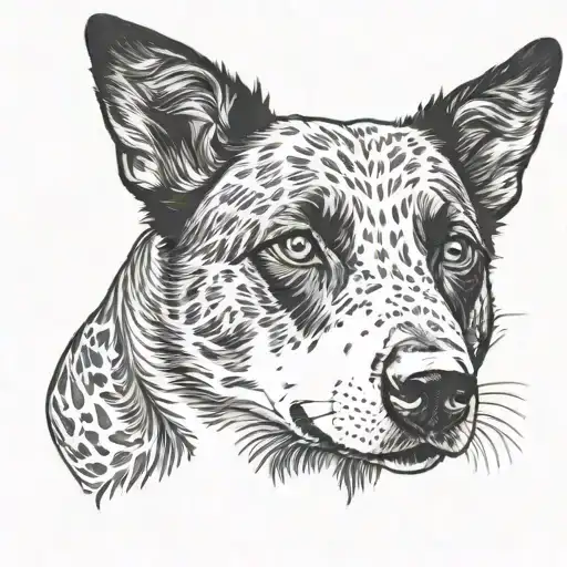 Blue Heeler tattoo design idea