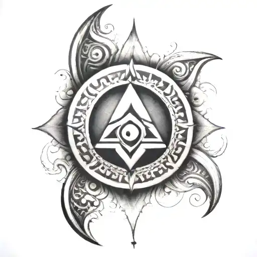 sudarshan chakra,trishul tattoo design idea