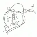  simple line work tattoo with the words “I know it’s hard for you, to understand what I'm going through" emo style  tattoo design idea