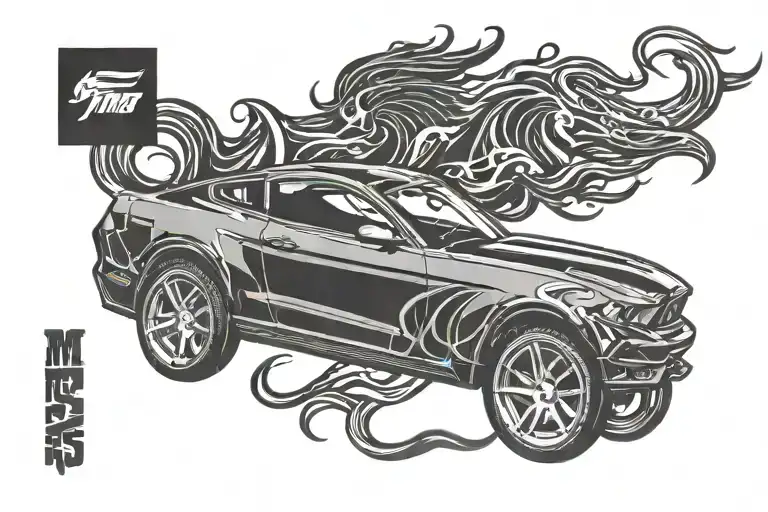 Ford Mustang logo tattoo design idea
