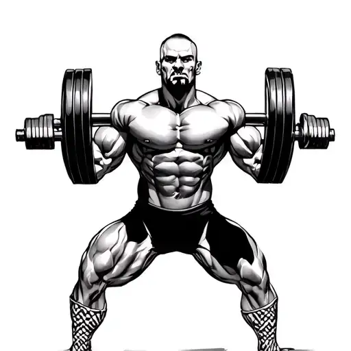 deadlift stance with weight tattoo design idea