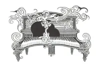 black and white keys of piano with lightning  tattoo design idea