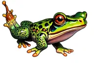 toad made of a toe tattoo design idea