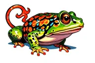 toad made of a toe tattoo design idea