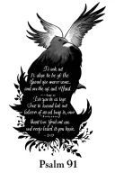 psalm 91 bible scripture tattoo design idea