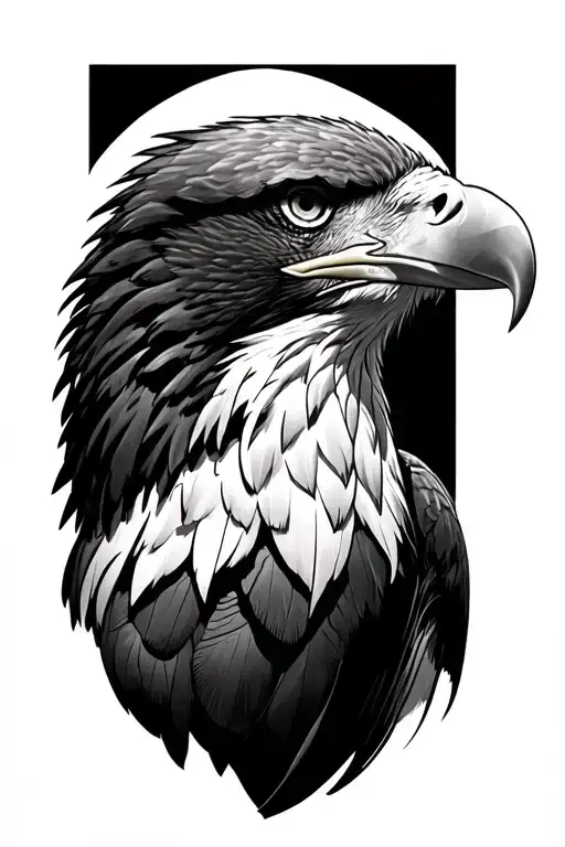 realistic Filipino Eagle and bald eagle neck tattoo tattoo design idea