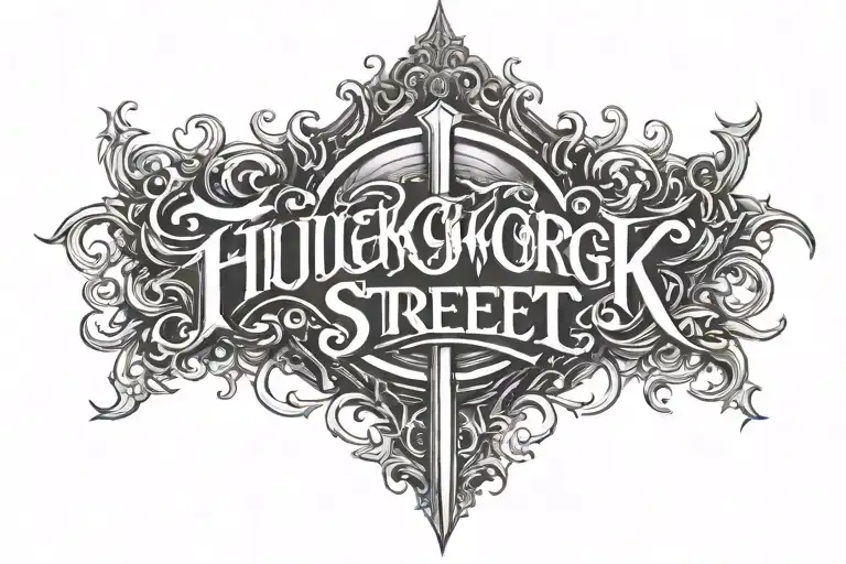 Background for a thug street text tattoo design tattoo design idea