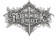 Background for a thug street text tattoo design tattoo design idea