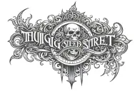 Background for a thug street text tattoo design tattoo design idea