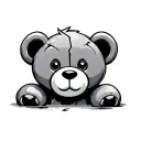 Broken Teddy Bear tattoo design idea