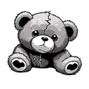 Broken Teddy Bear tattoo design idea