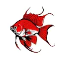 red drum fish tattoo design idea