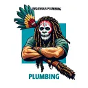"Indigenous Plumbing " dreadlock painted face Native American plumber arms folded  tattoo design idea