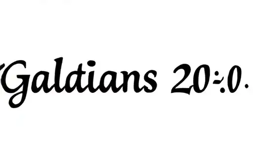 "Galatians 2:20" tattoo design idea