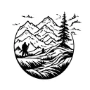 hobbits journey tattoo design idea