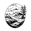 hobbits journey tattoo design idea