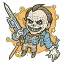 kawaii Michael Myers tattoo design idea