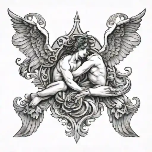 Eros and agape tattoo design idea