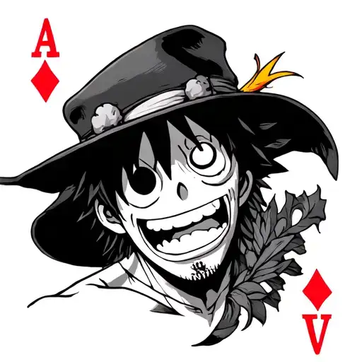 One Piece Ace tattoo design idea