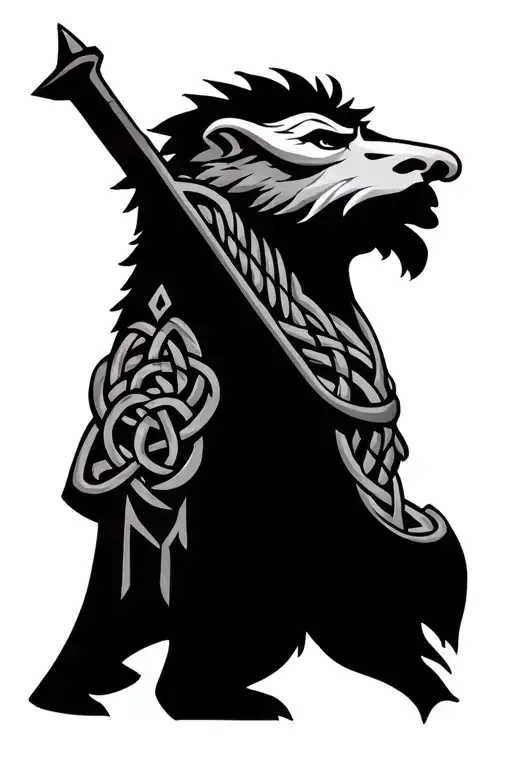 12 tribes of Israel mascots in a Celtic band tattoo design idea