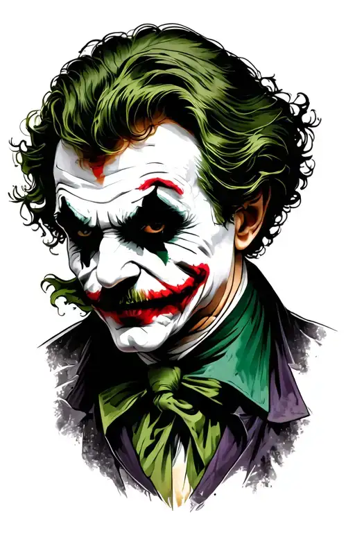 Nietzsche and Joker tattoo design idea