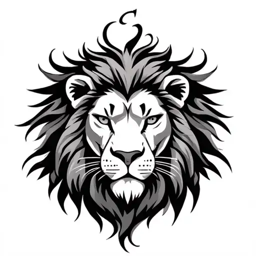 Lion Head With Initials cj Hidden In It Tattoo design tattoo design idea
