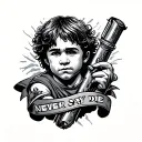 goonies never say die tattoo design idea
