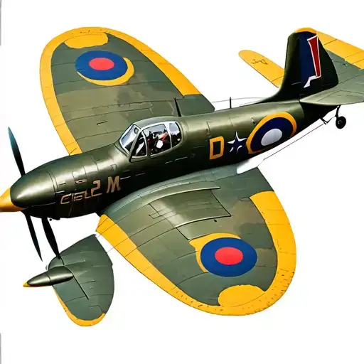 spitfire fighter plane tattoo design idea