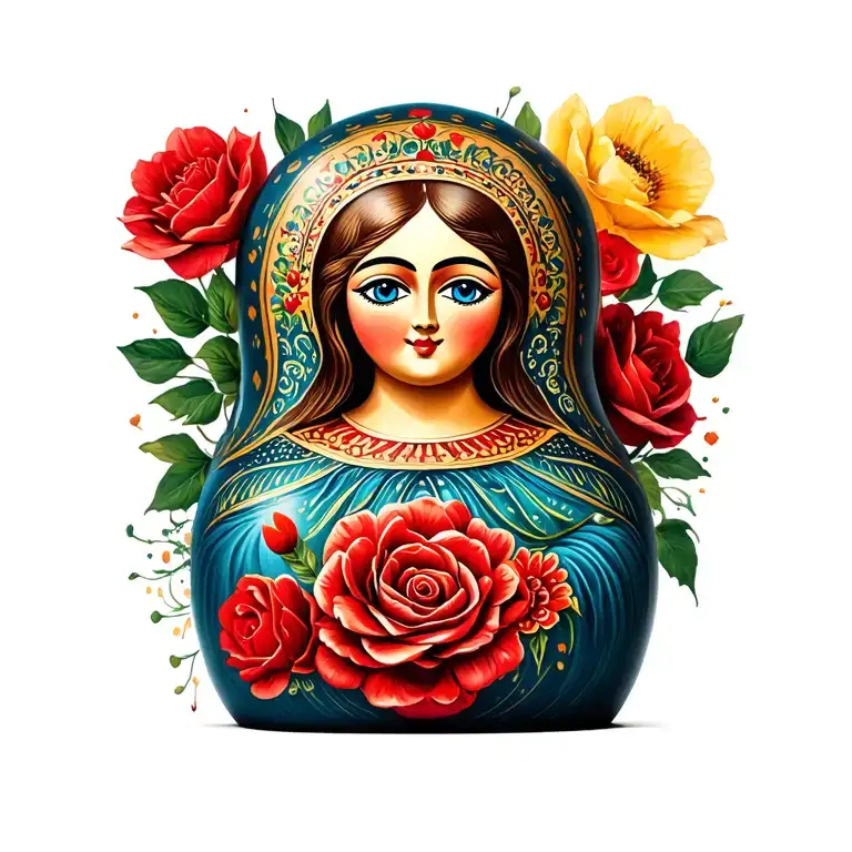 Russian nesting doll tattoo design idea