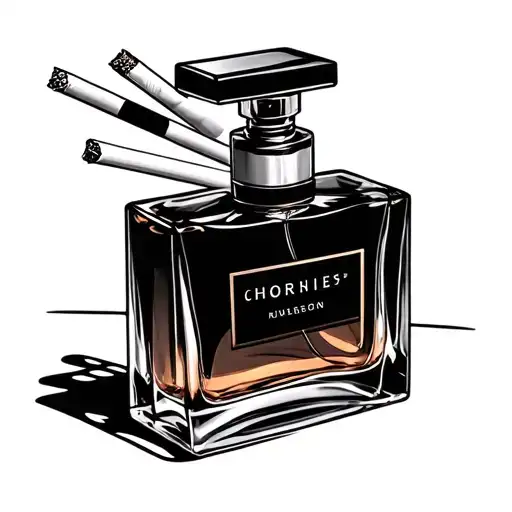 perfume with cigarettes  tattoo design idea