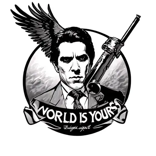 World Is Yours Scarface tattoo design idea