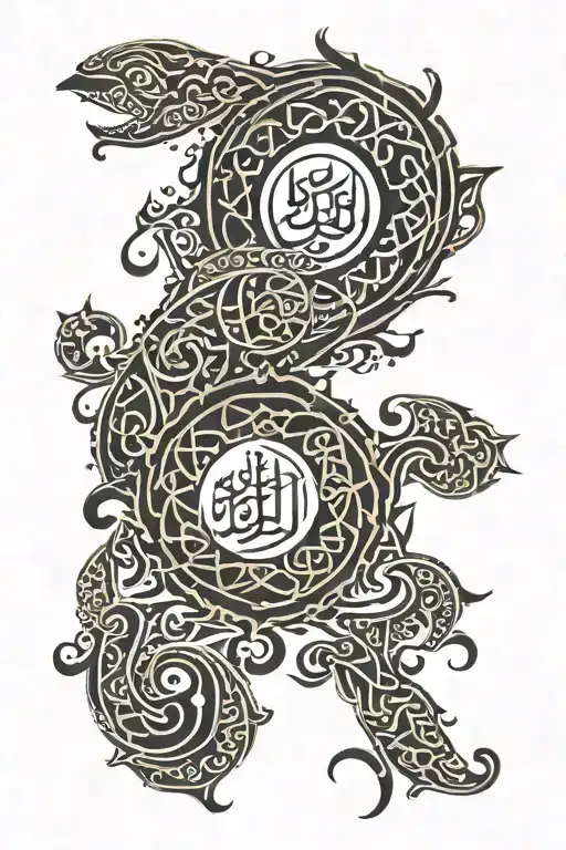 arabic writing with eyes on the arm make it nice and subtle also maybe a  tattoo design idea