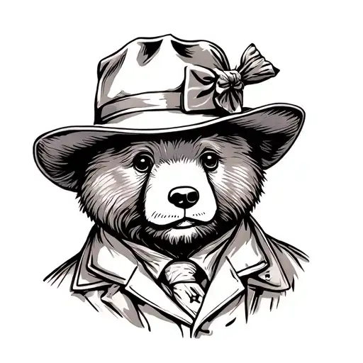 paddington bear tattoo design idea