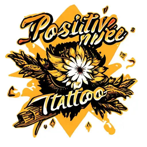 positive energy tattoo design idea