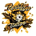 positive energy tattoo design idea
