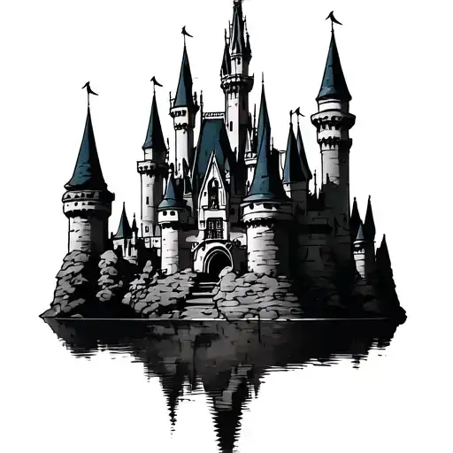 Disney Castle tattoo design idea