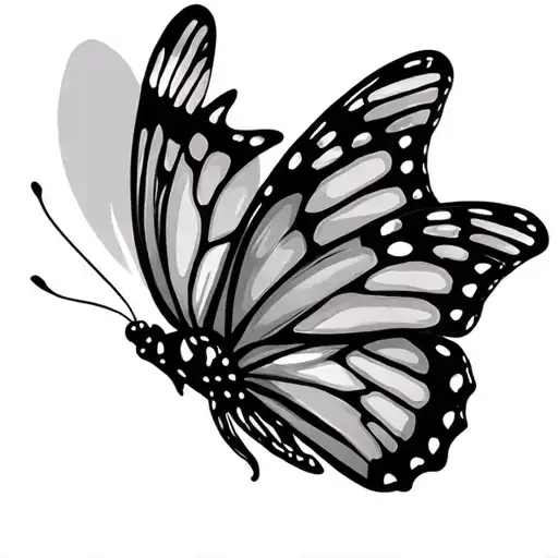444 Butterfly tattoo design idea