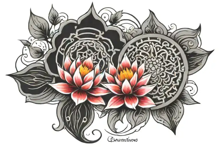 Buddhist tattoo design idea