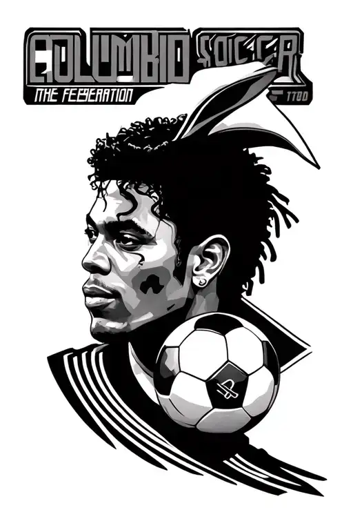 The Colombia Soccer Federation, Drake, Bad Bunny, Michael Jackson tattoo design idea