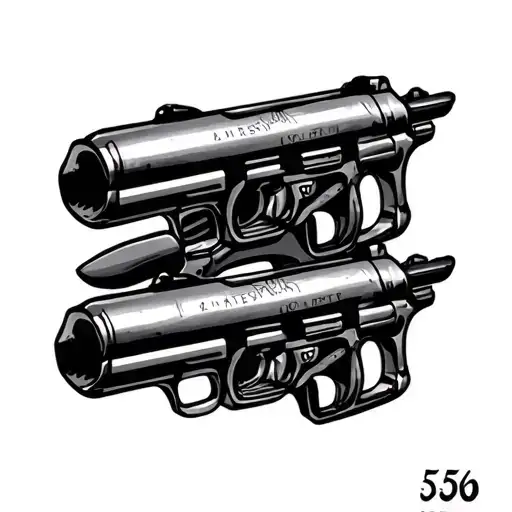 556 Bullet tattoo design idea